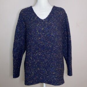 Lou & Grey Confetti Knit V-Neck Sweater